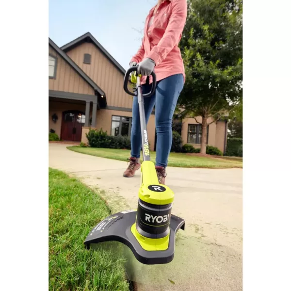 RYOBI ONE+ 18-Volt Lithium-Ion Electric Cordless String Trimmer 2.0 Ah Battery and Charger Included