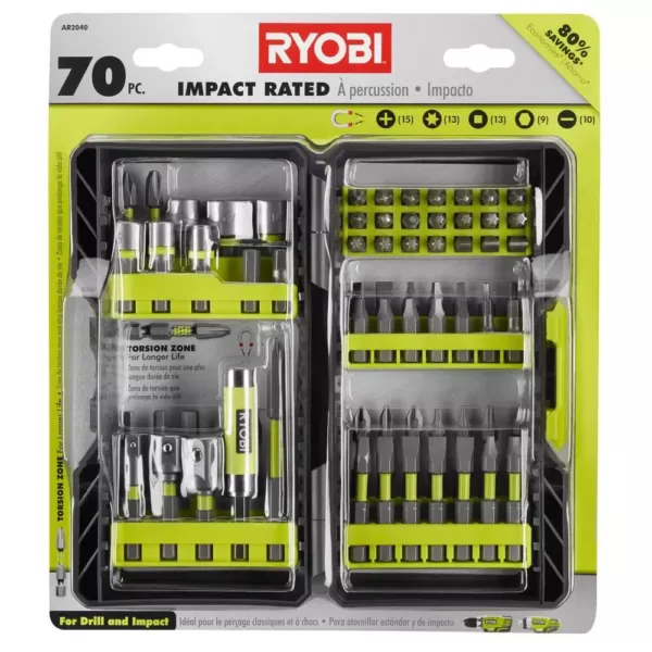 RYOBI Impact Rated Driving Kit With (8-pc) Impact Rated Driving Kit