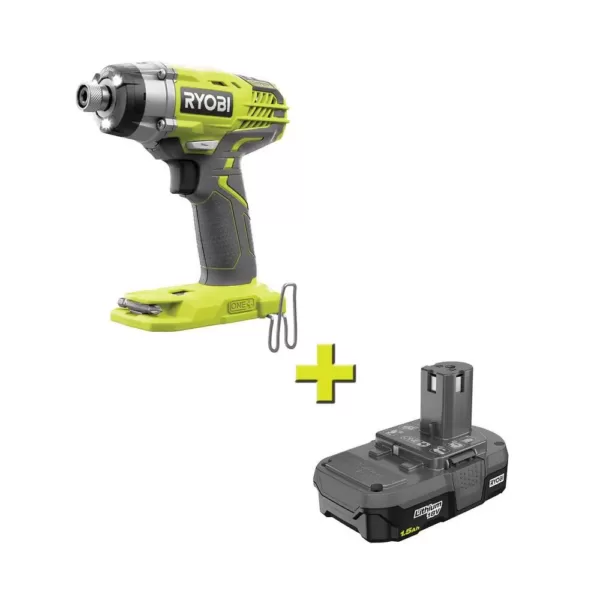 RYOBI 18-Volt ONE+ Cordless 3-Speed 1/4 in. Hex Impact Driver with 1.5 Ah Compact Lithium-Ion Battery