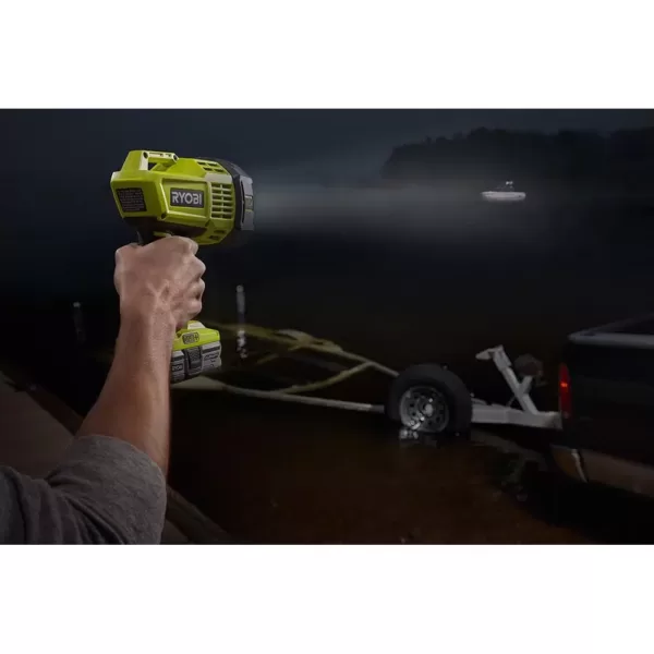 RYOBI 18-Volt ONE+ Hybrid LED Spotlight (Tool Only) with 12-Volt Automotive Cord