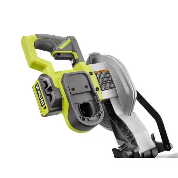 RYOBI ONE+ 18V Cordless 7-1/4 in. Miter Saw with (2) 3.0 ONE+ 18V LITHIUM+ HP Batteries and Dual Chemistry Charger