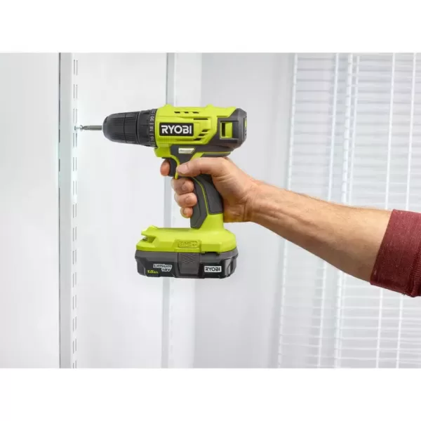 RYOBI 18-Volt ONE+ Cordless 3/8 in. Drill/Driver Kit with 1.5 Ah Battery and Charger