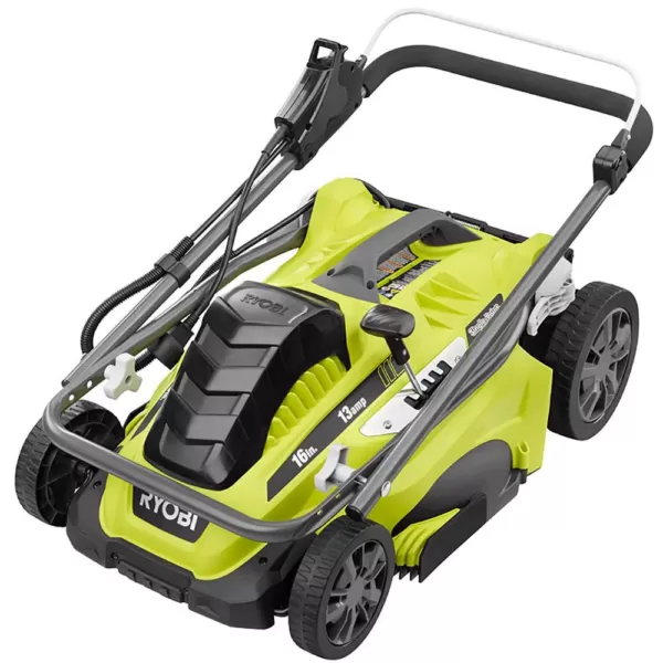 RYOBI 16 in. 13 Amp Corded Electric Walk Behind Push Mower and 10 Amp String Trimmer