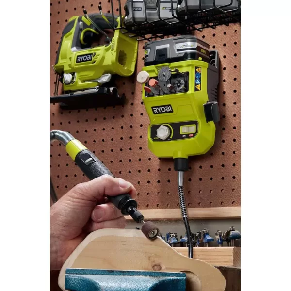 RYOBI 18-Volt ONE+ Cordless Rotary Tool with 1.5 Ah Compact Lithium-Ion Battery