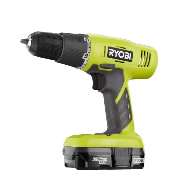 RYOBI 18-Volt ONE+ Lithium-Ion Cordless 2-Tool Combo Kit with Drill/Driver, Brad Nailer, (2) 1.3 Ah Batteries, and Charger