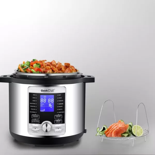 Boyel Living 6 Qt. Stainless Steel 17-in-1 Multi-Use Electric Pressure Cooker with Stainless Steel Inner Pot