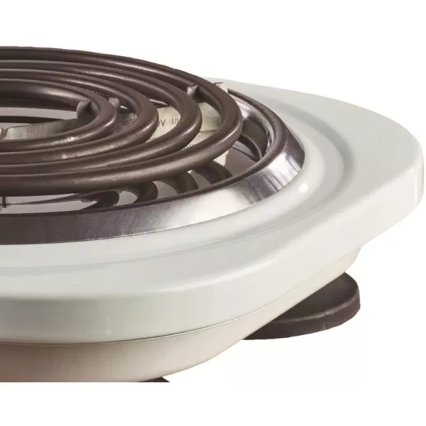 Brentwood Appliances Single Burner 6.5 in. White Electric Burner