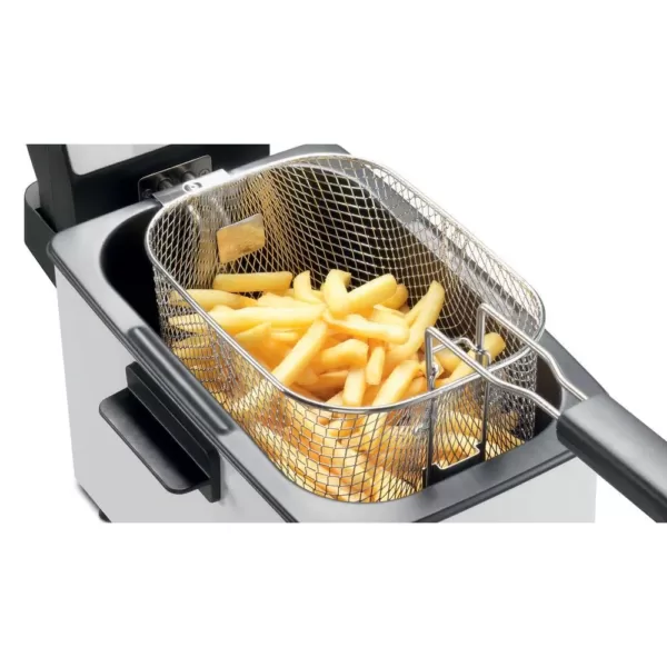 DeLonghi Dual Zone 4L Stainless Steel Deep Fryer with Easy Clean Drain System