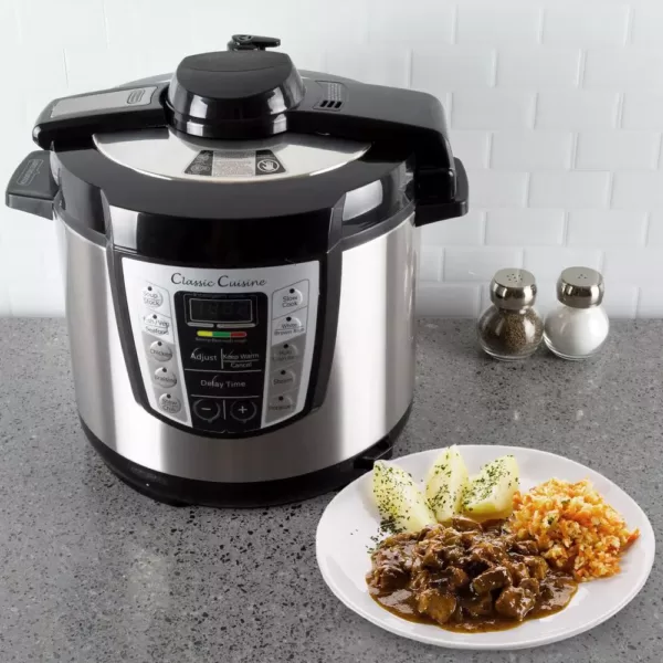 Classic Cuisine 4-in-1 Multi-Function 6 Qt. Silver Electric Pressure Cooker