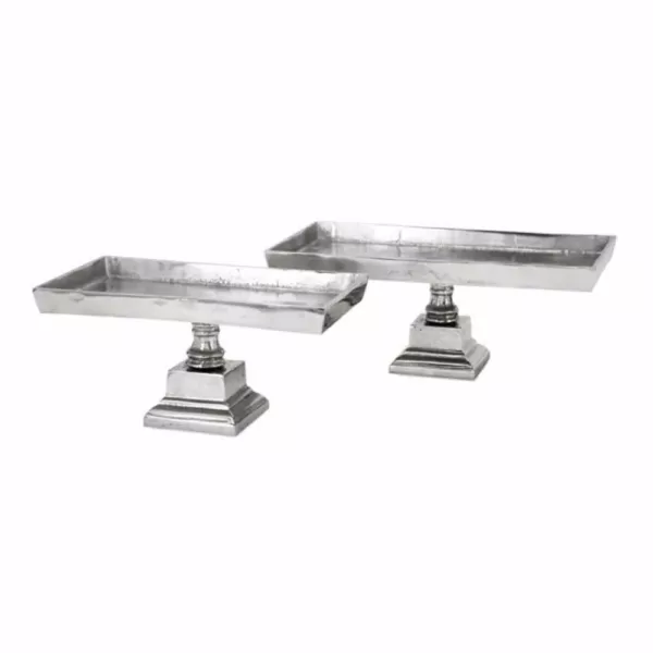 IMAX Alston Rectangle Pedestal Trays (Set of 2)