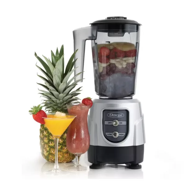 Omega 1 HP High/Low 48 oz. 2-Speed Silver Blender