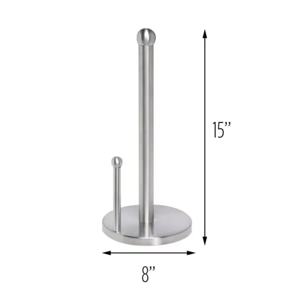 Honey-Can-Do Satin Finish Stainless Steel Paper Towel Holder