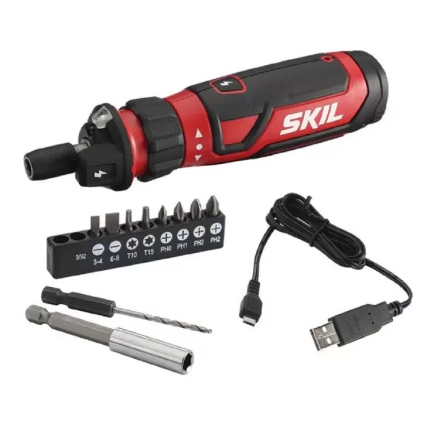 Skil Rechargeable 4-Volt Cordless 1/4 in. Chuck Screwdriver with Circuit Sensor Technology