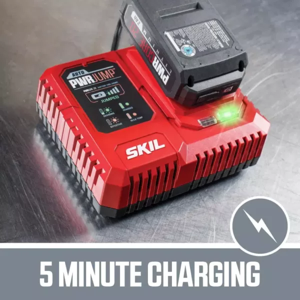 Skil PWRCore 20-Volt Brushless Cordless 1/2 in. Drill Driver Kit Plus 2.0Ah Lithium-Ion Battery (USB) Plus PWRJump Charger