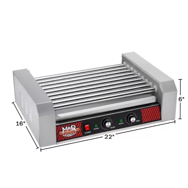 Great Northern Commercial 24-Hot Dog 290 sq. in. Stainless Steel Indoor Grill