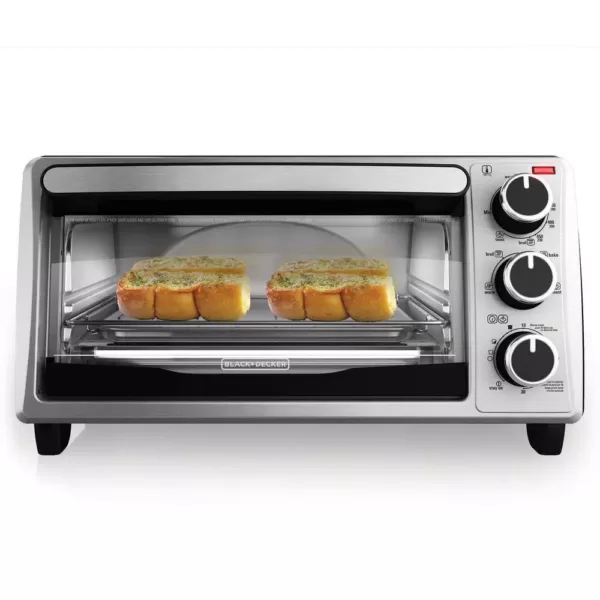 BLACK+DECKER 4-Slice Stainless Steel Toaster Oven