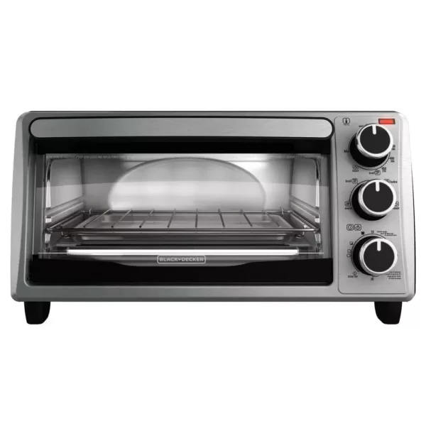 BLACK+DECKER 4-Slice Stainless Steel Toaster Oven