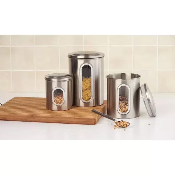 Fox Run 3-Piece Stainless Steel Canister Set