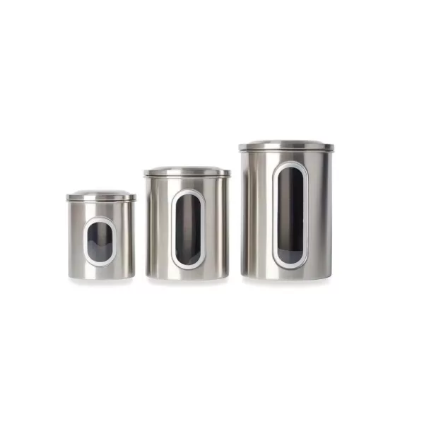 Fox Run 3-Piece Stainless Steel Canister Set