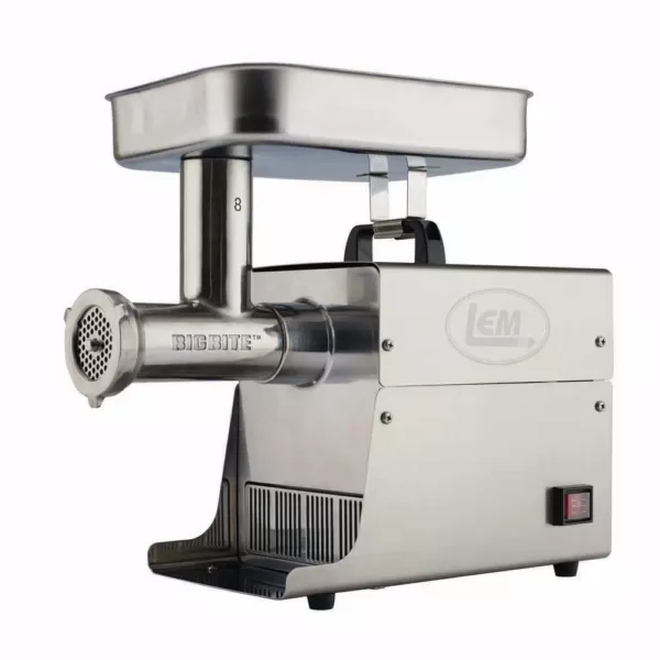 LEM Big Bite Grinder #8 0.5 HP Stainless Steel Electric Meat Grinder