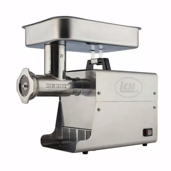 LEM Big Bite Grinder #22 1 HP Stainless Steel Electric Meat Grinder