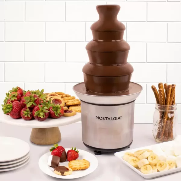 Nostalgia 2 lb. 3-Tier Chocolate Fondue Fountain