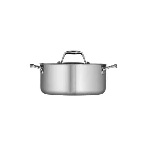 Tramontina Gourmet Tri-Ply Clad 5 qt. Round Stainless Steel Dutch Oven with Lid