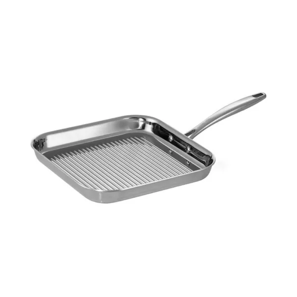 Tramontina Gourmet Tri-Ply Clad 11 in. Stainless Steel Grill Pan