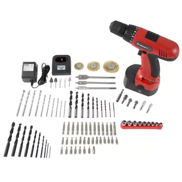 Stalwart 18-Volt 3/8 in. Cordless Drill Set (89-Piece)