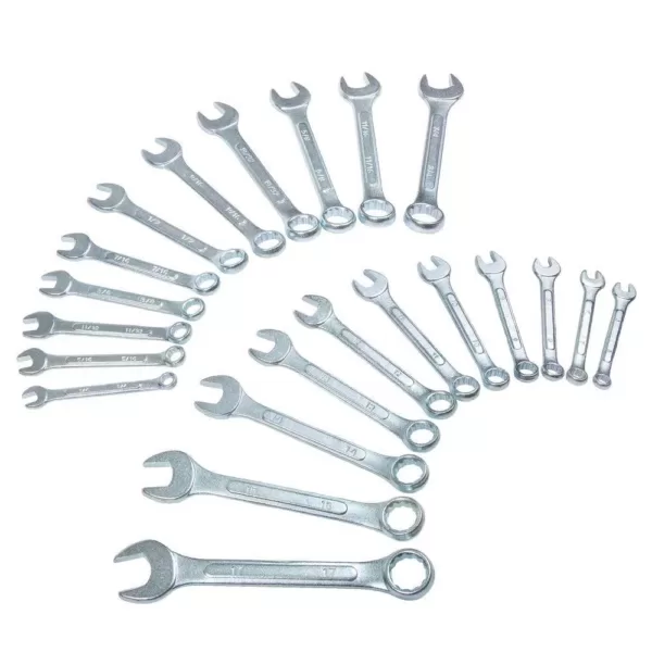 Stalwart Chrome SAE and Metric Wrench Set with Carry Case (22-Piece)