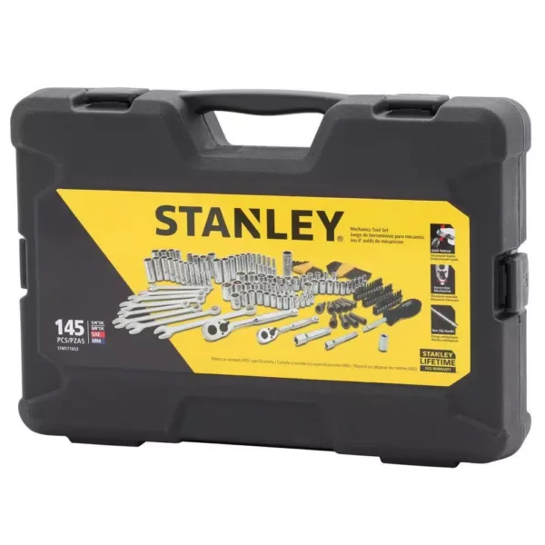 Stanley 1/4 in. & 3/8 in. Drive  SAE  Mechanics Tool Set (145-Piece)