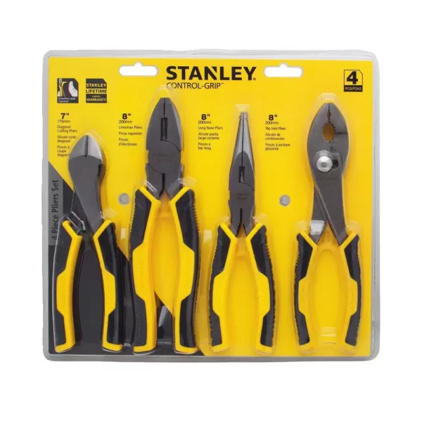 Stanley Bi-Material Plier Set (4-Piece)