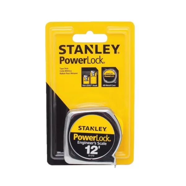 Stanley 12 ft. PowerLock Tape Measure w/ Decimal Scale