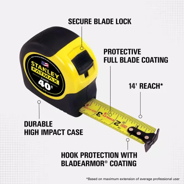 Stanley FATMAX 40 ft. x 1-1/4 in. Tape Measure