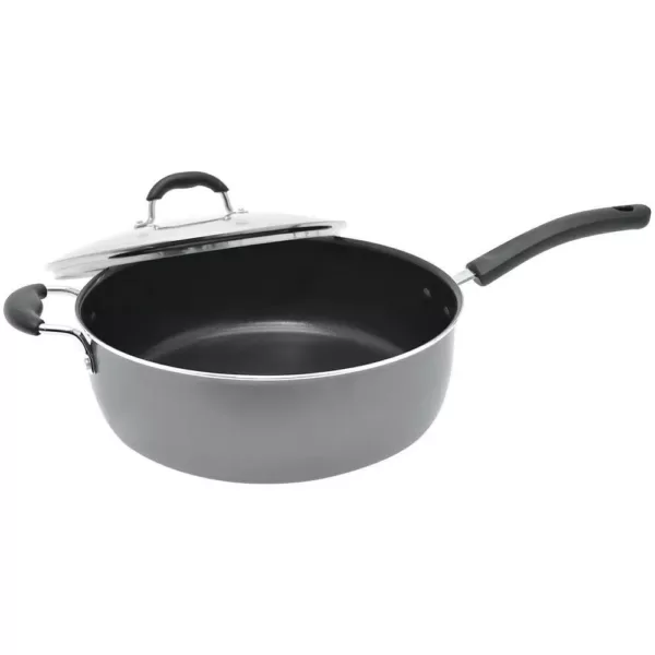 Starfrit Jumbo 7.2 qt. Aluminum Nonstick Multi-Pan in Gray with Glass Lid