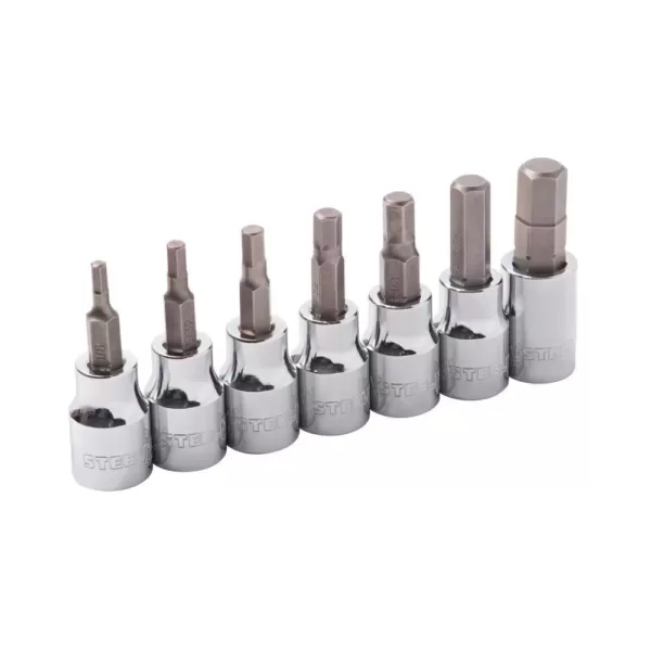 Steelman 3/8 in. Drive SAE Hex Bit Socket Set (7-Piece)