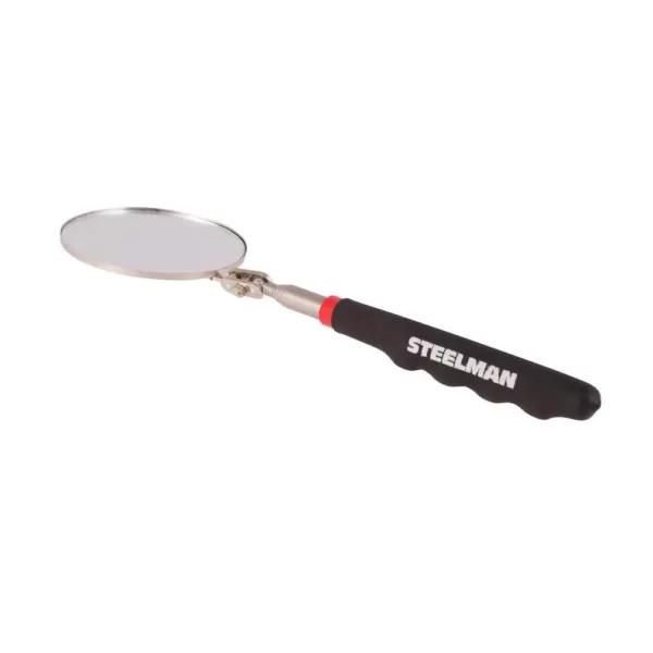 Steelman 29 in. L Telescoping 3.25 in. Round Inspection Mirror Tool