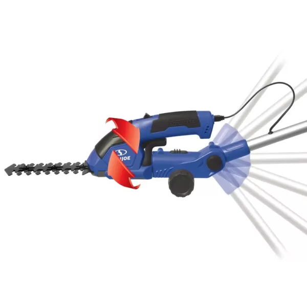 Sun Joe 7.2-Volt 2-in-1 Cordless Grass Shear and Hedge Trimmer with Extension Pole, Blue