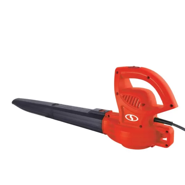 Sun Joe 155 MPH 200 CFM 6 Amp Electric Handheld Leaf Blower, Red