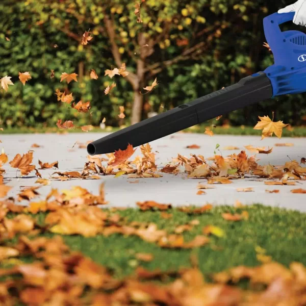 Sun Joe 155 MPH 200 CFM 6 Amp Electric Handheld Leaf Blower, Blue