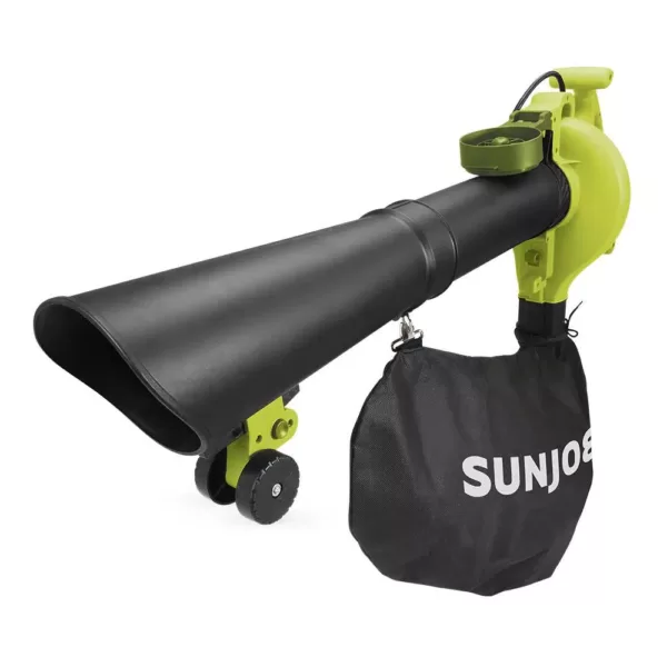 Sun Joe 250 MPH 440 CFM 14 Amp Electric Handheld Blower/Vacuum/Mulcher in Green