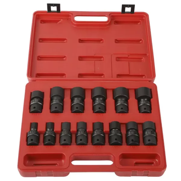 SUNEX TOOLS 1/2 in. Drive Universal SAE Impact Socket Set (14-Piece)