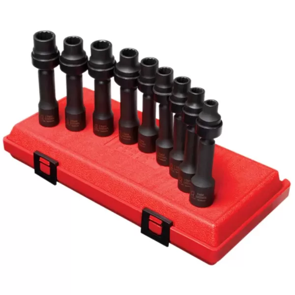 SUNEX TOOLS 1/2 in. Drive Metric Driveline Socket Set (9-Piece)