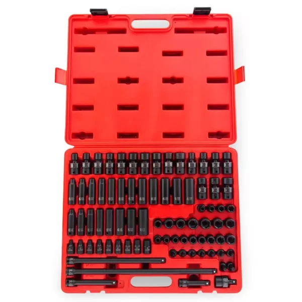 SUNEX TOOLS 3/8 in. Drive Master Impact Socket Set (80-Piece)