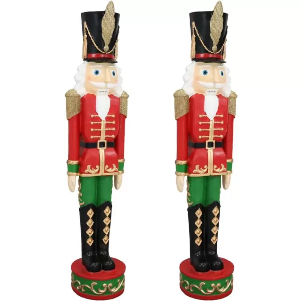 Sunnydaze Decor 37 in. Kristoff the Nutcracker Soldier Christmas Decor (Set of 2)