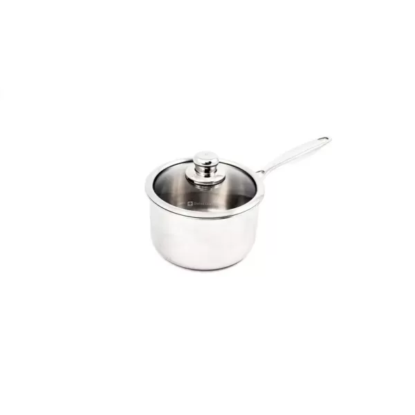 Swiss Diamond Premium Clad 2.6 qt. Stainless Steel Sauce Pan with Glass Lid