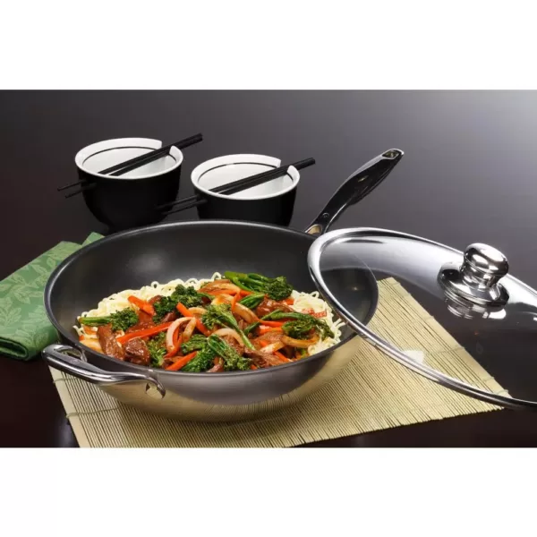 Swiss Diamond Stainless Steel Wok with Lid