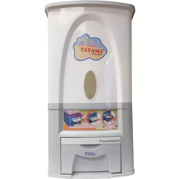 Tayama Rice Dispenser 55 lbs. Capacity in White