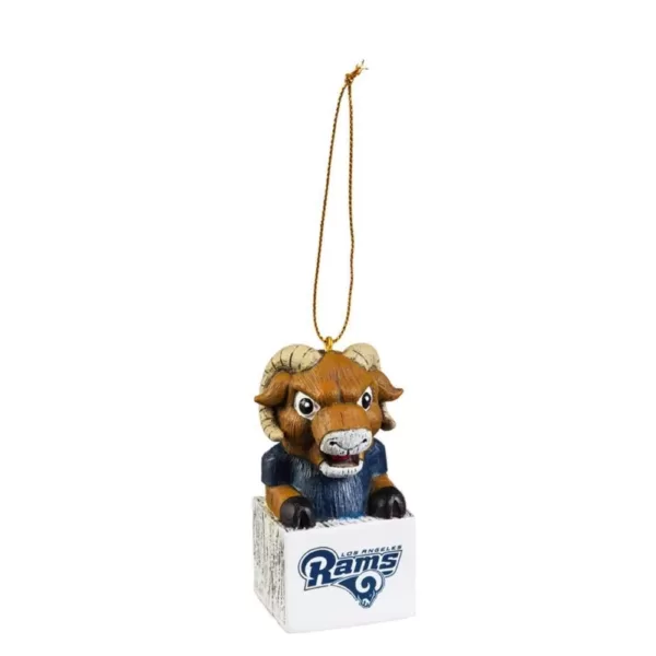 Team Sports America Los Angeles Rams 1-1/2 in. NFL Mascot Tiki Totem Christmas Ornament