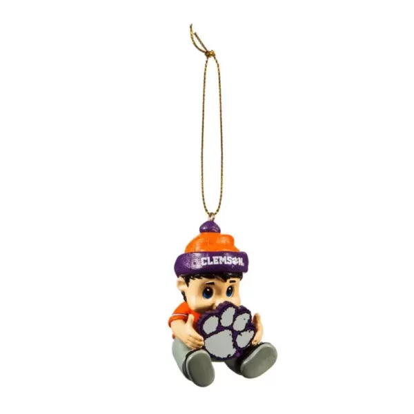 Team Sports America Clemson University 2 in. NCAA New Lil Fan Christmas Ornament